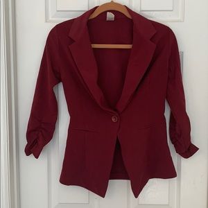 Burgundy blazer